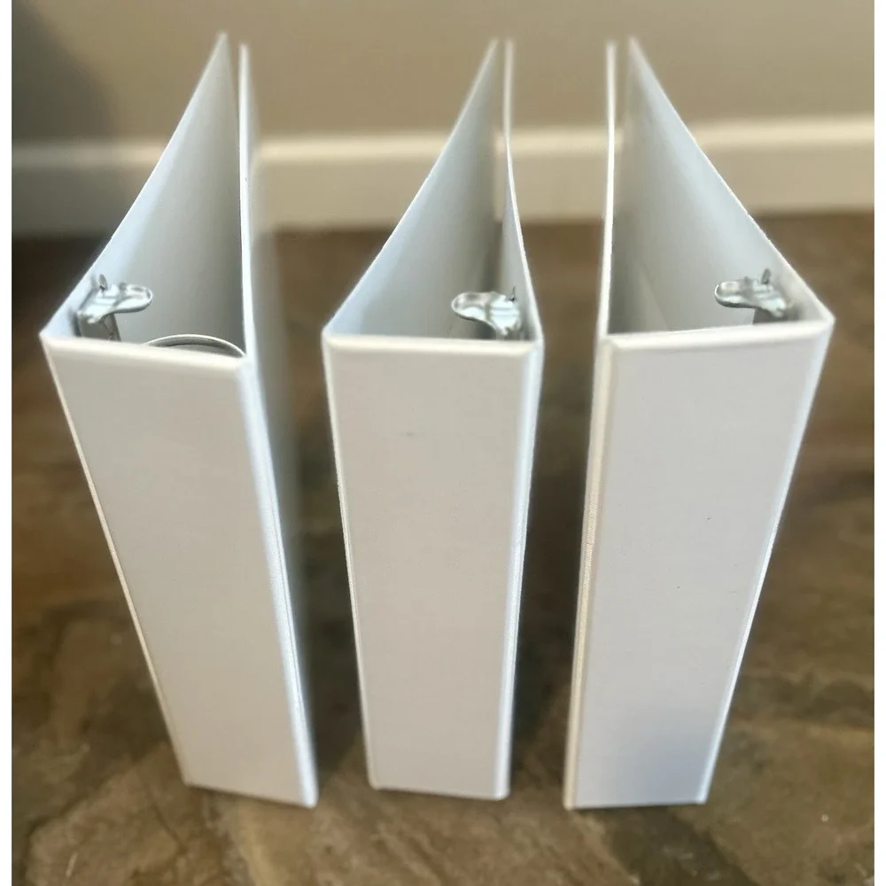 3 Inch White Office Max Binders Lot Of 3